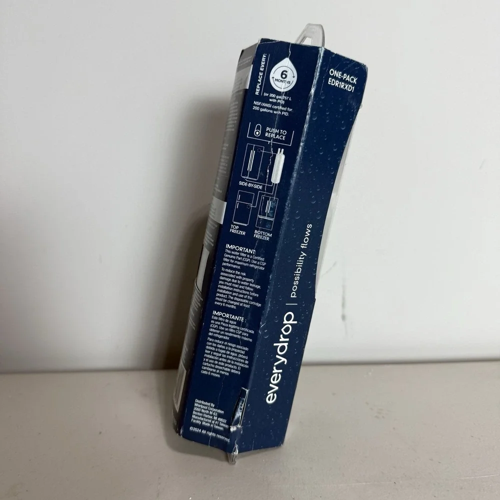 EveryDrop by Whirlpool Refrigerator Water Filter 1 EDR1RXD1 Pack of 1 Genuine